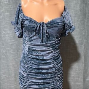 Urban Outfitters Blue Tie-Dye Mini Dress